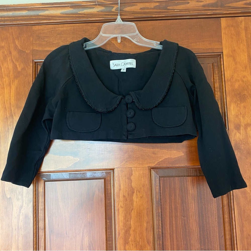 Vtg S Sara Campbell 6 black crop blazer EUC vintage